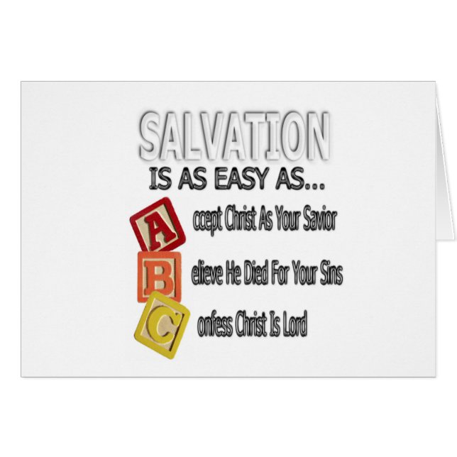 Salvation Is Easy As ABC (Front Horizontal)
