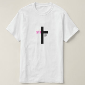 Salvation Jesus love cross tee, minimalist design  T-Shirt