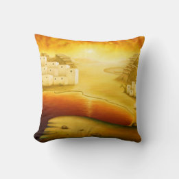 "Salvation" - Middle East, Orient Sunset Painting Cushion