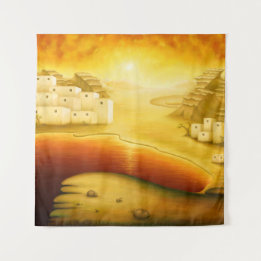 "Salvation" - Middle East, Orient Sunset Painting Tapestry