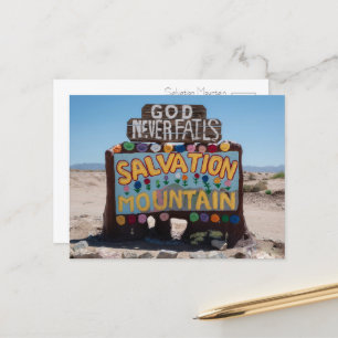 Salvation Mountain Welcome Sign Postcard