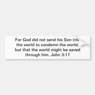 Salvation Not Condemnation! Bumper Sticker