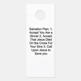 Salvation Plan Door Hanger
