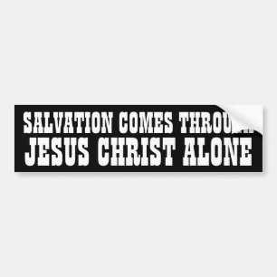 Salvation through Jesus Bumper Sticker