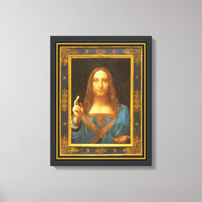 Salvator Mundi 1500 Leonardo da Vinci Canvas Print (Front)