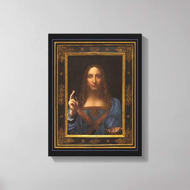 Salvator Mundi 1500 Leonardo da Vinci Canvas Print (Front)