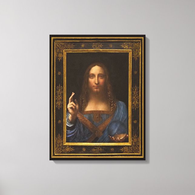 Salvator Mundi 1500 Leonardo da Vinci Canvas Print (Front)