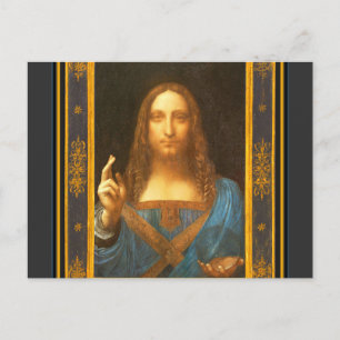 Salvator Mundi 1500 Leonardo da Vinci Fine Art Postcard