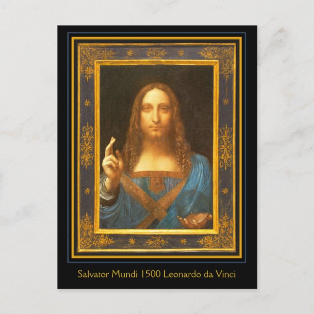 Salvator Mundi 1500 Leonardo da Vinci Postcard (Front)