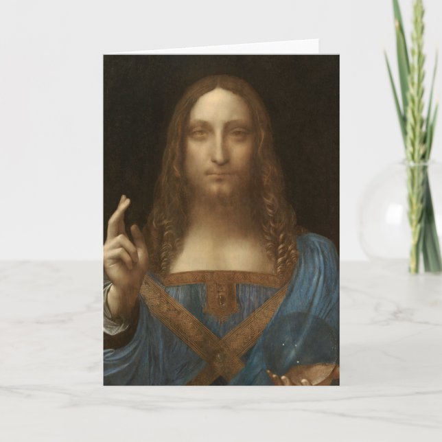 Salvator Mundi by Leonard da Vinci Thank You Card (Front)
