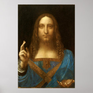 Salvator Mundi by Leonardo da Vinci (c1500) Poster