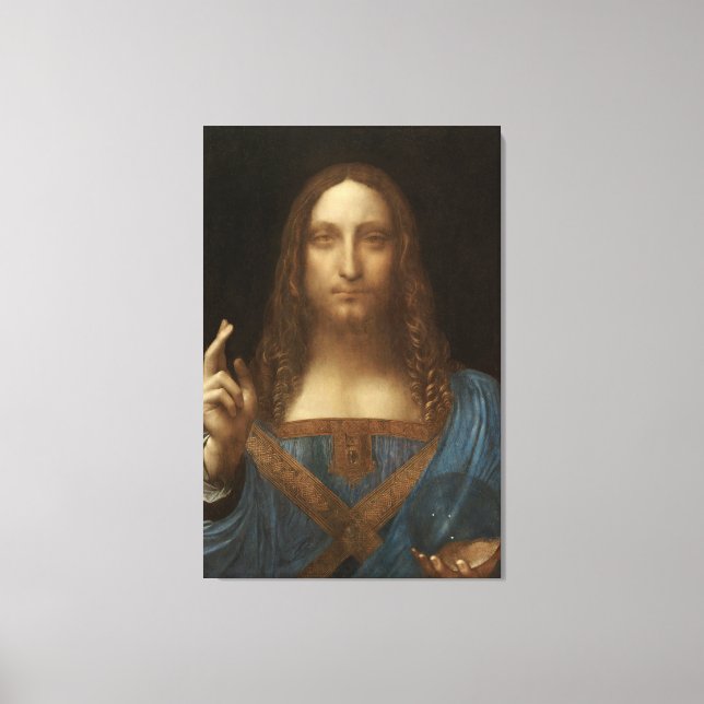 Salvator Mundi by Leonardo da Vinci Canvas Print (Front)