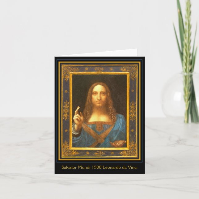 Salvator Mundi by Leonardo da Vinci Card (Front)