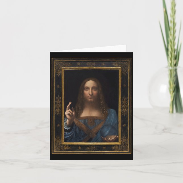 Salvator Mundi by Leonardo da Vinci circa 1500 Card (Front)