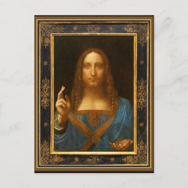 Salvator Mundi by Leonardo da Vinci circa 1500 Postcard (Front)