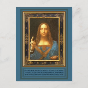 Salvator Mundi by Leonardo da Vinci circa 1500 Postcard