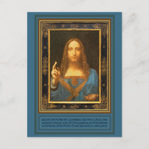 Salvator Mundi by Leonardo da Vinci circa 1500 Postcard