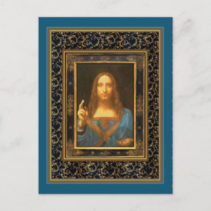 Salvator Mundi by Leonardo da Vinci circa 1500 Postcard