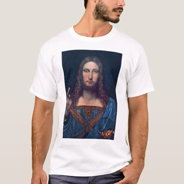 Salvator Mundi by Leonardo da Vinci T-Shirt (Front)