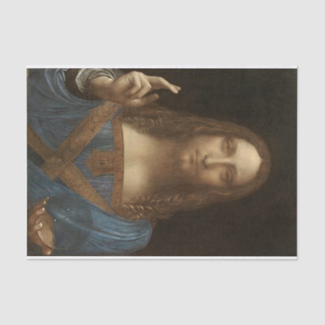 Salvator Mundi by Leonardo da Vinci Tissue Paper (Front)