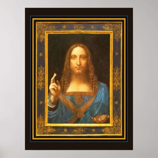 Salvator Mundi c 1500 Leonardo da Vinci Fine Art  Poster (Front)