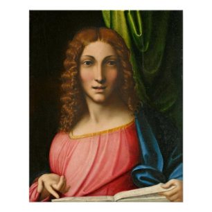 Salvator Mundi, c. 1515 (oil on panel) Poster