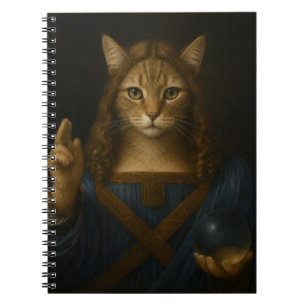 Salvator Mundi Cat Renaissance Parody Art Notebook