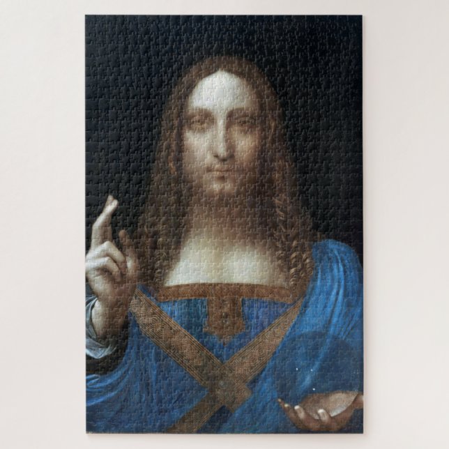 Salvator Mundi, Jesus Christ, Leonardo da Vinci Jigsaw Puzzle (Vertical)