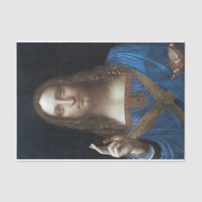 Salvator Mundi, Jesus Christ, Leonardo da Vinci Tissue Paper (Front)