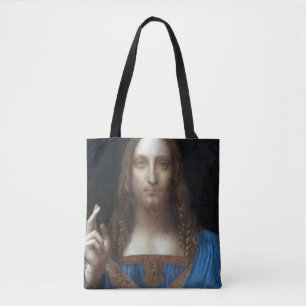 Salvator Mundi, Jesus Christ, Leonardo da Vinci Tote Bag