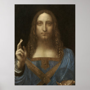 Salvator Mundi, Leonardo Da Vinci, Classic Paintin Poster