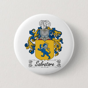 Salvatore Family Crest 6 Cm Round Badge