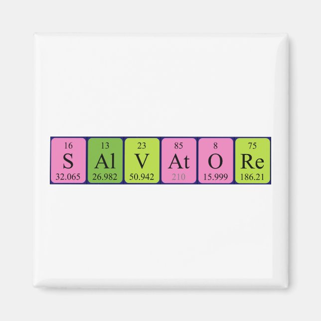 Salvatore periodic table name magnet (Front)