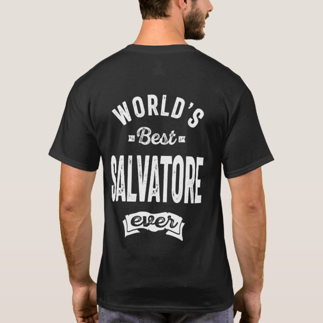 Salvatore Personalised Name Birthday T-Shirt (Back)