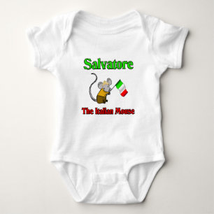 Salvatore The Italian Mouse Baby Bodysuit