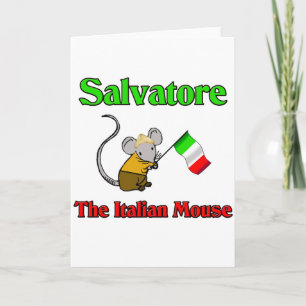 Salvatore The Italian Mouse Holiday Card