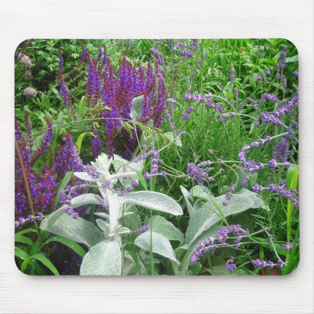 Salvia, Lambs ear and Lavendar Mouse Mat (Front)