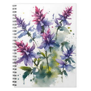 Salvia - Watercolor flowers Notebook