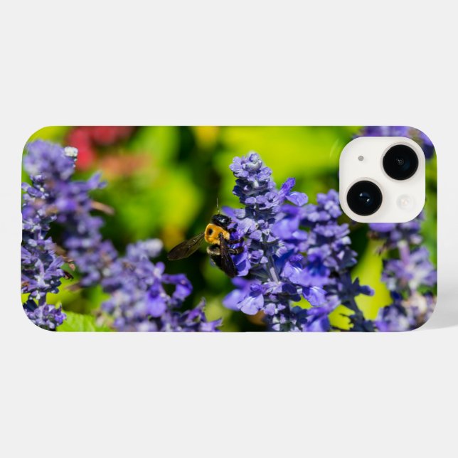 Salvia With Bumblebee iPhone Case (Back (Horizontal))