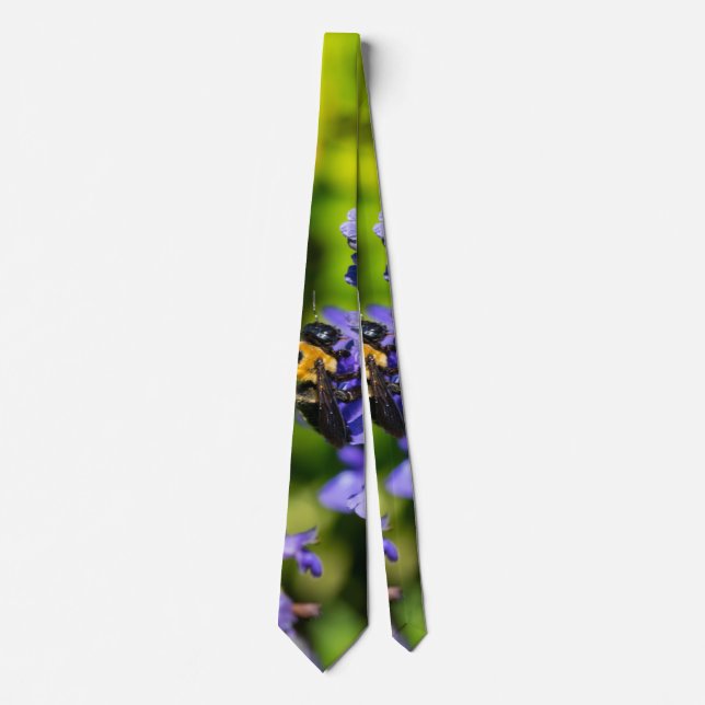 Salvia With Bumblebee Neck Tie (Front)
