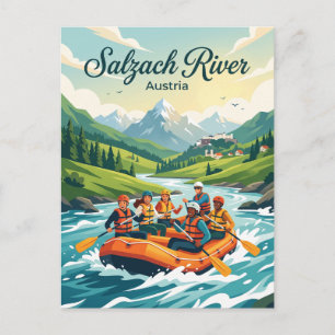 Salzach River Austria Postcard
