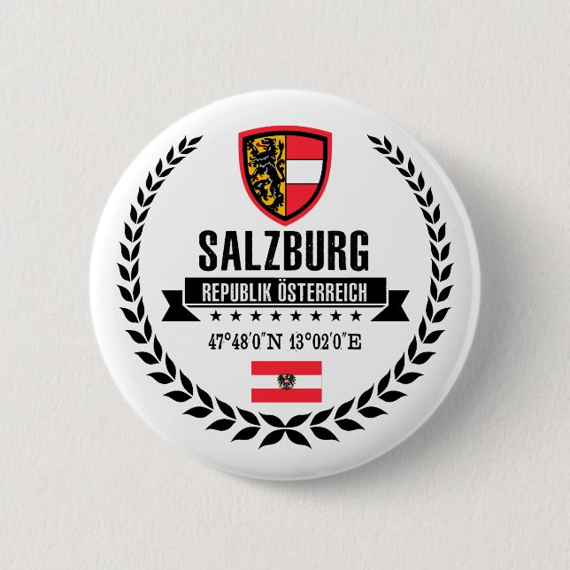 Salzburg 6 Cm Round Badge (Front)