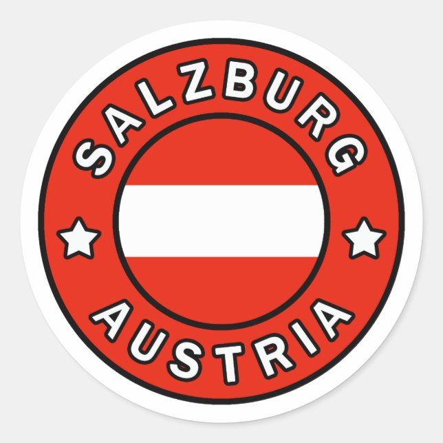 Salzburg Austria Classic Round Sticker (Front)