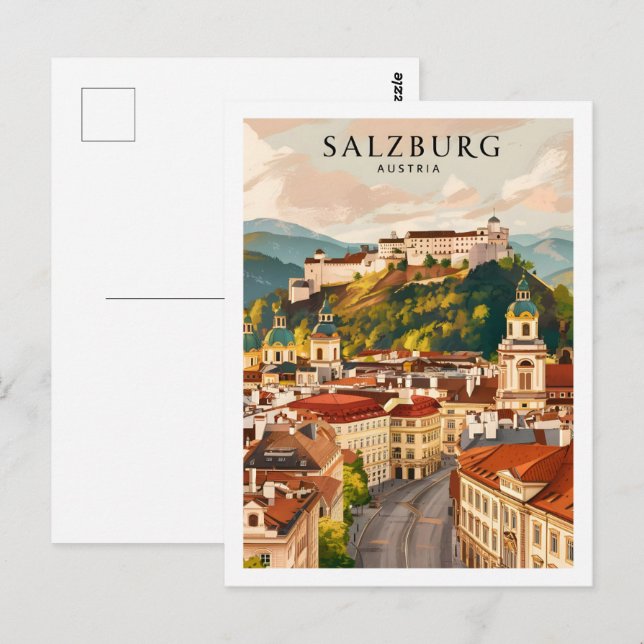 Salzburg Austria Famous Travel Place Postcard (Front/Back)
