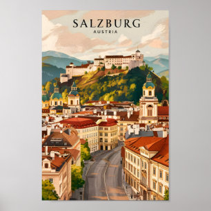 Salzburg Austria Famous Travel Place Poster