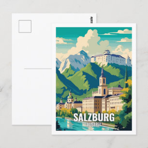 Salzburg Austria Famous Travel Places Postcard