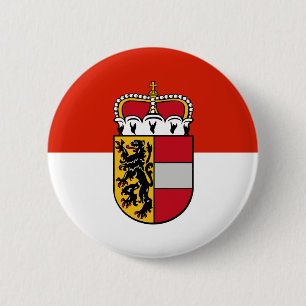 Salzburg, Austria flag 6 Cm Round Badge