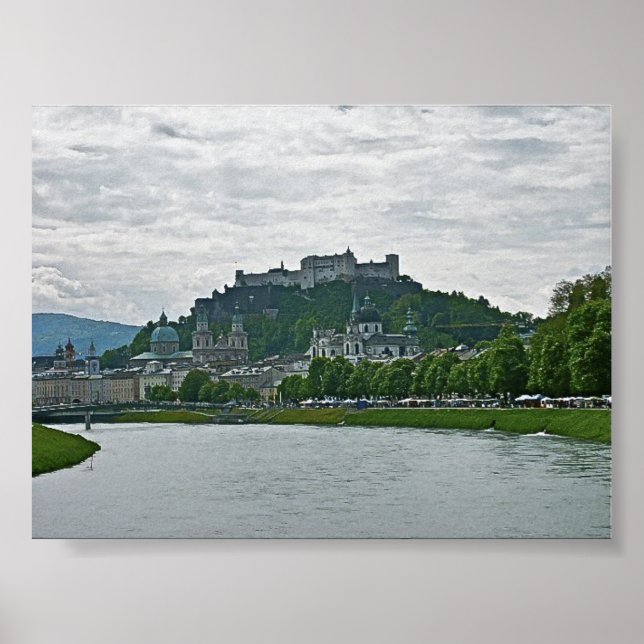 Salzburg, Austria, Hohensalzburg Fortress Print (Front)