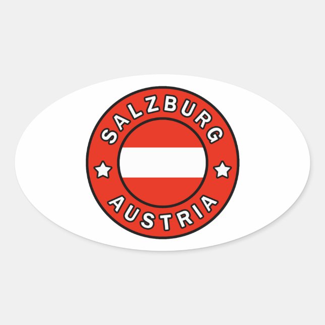 Salzburg Austria Oval Sticker (Front)