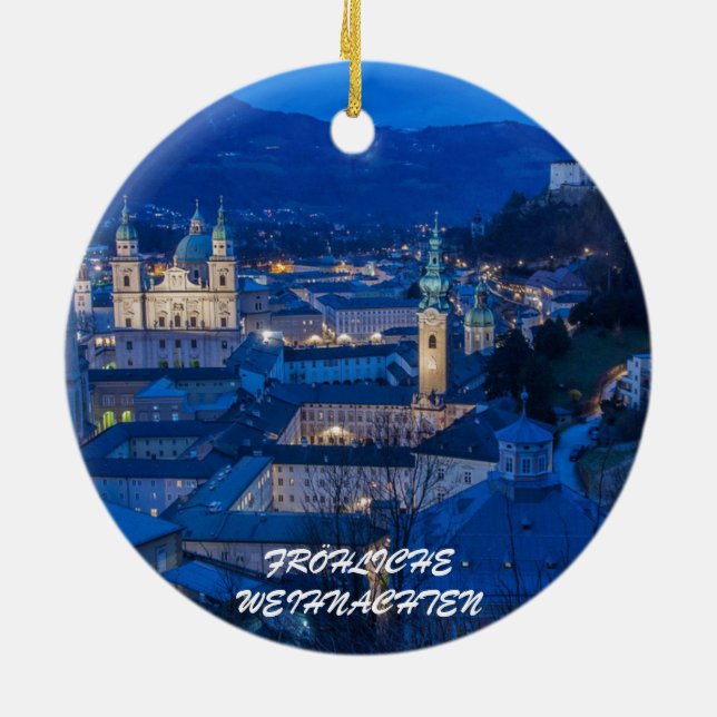 Salzburg Austria Panormaic Ornament (Back)